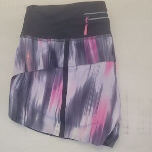 Lululemon Athletica Black and Pink Mini Skirt